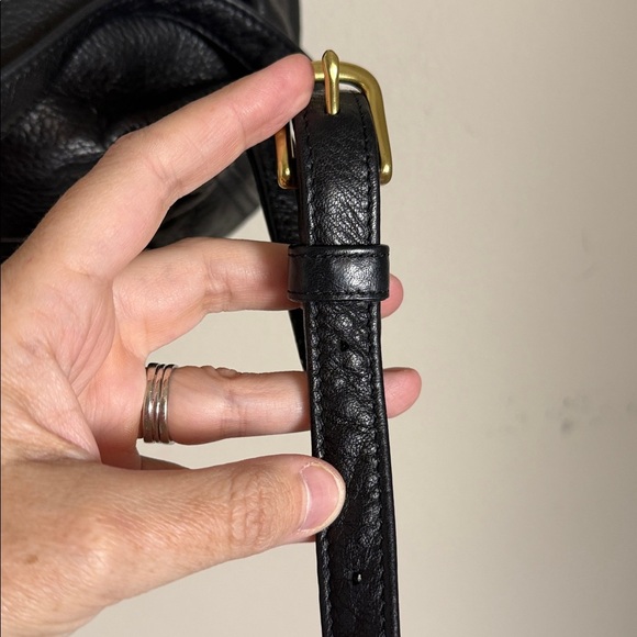 Libaire Vintage Black Pebbled Leather Backpack Made in USA - Picture 4 of 12